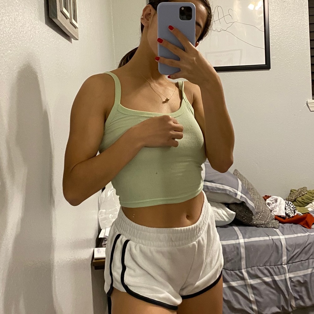 Mint green crop top